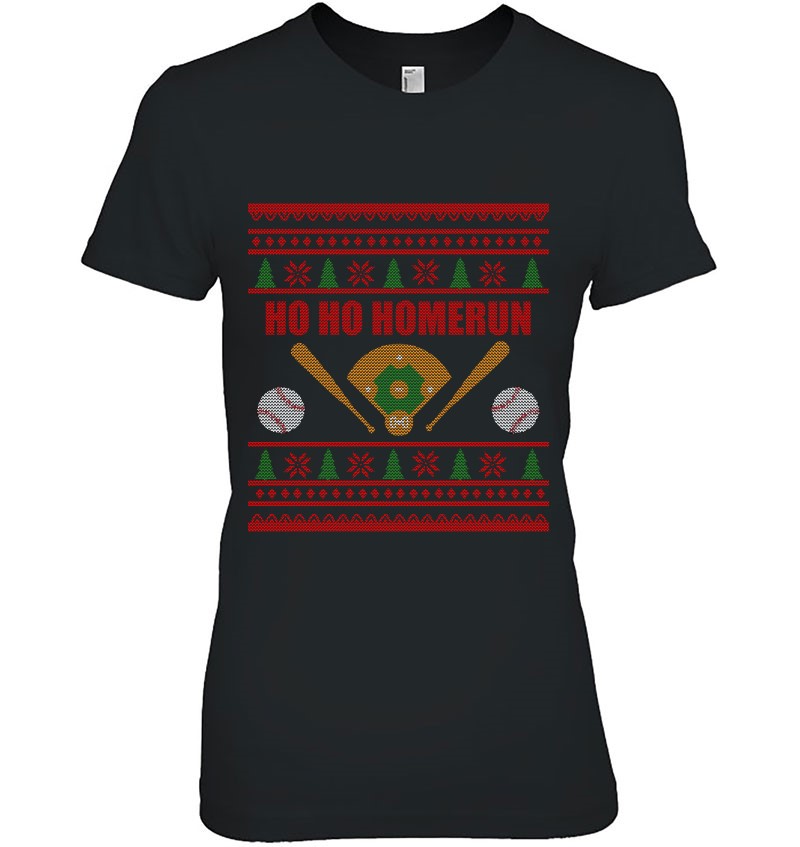Ho Ho Homerun Funny Baseball Player Boy Christmas Gift Sweatshirt