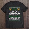 Tow Truck Christmas Merry Wreckmas Ugly Sweater Tee