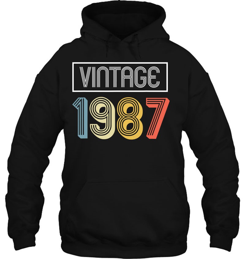 Vintage 1987 Birthday 34Th Birthday Hoodie