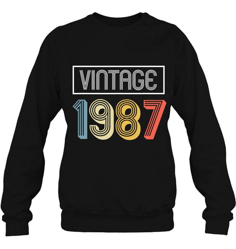 Vintage 1987 Birthday 34Th Birthday Sweatshirt