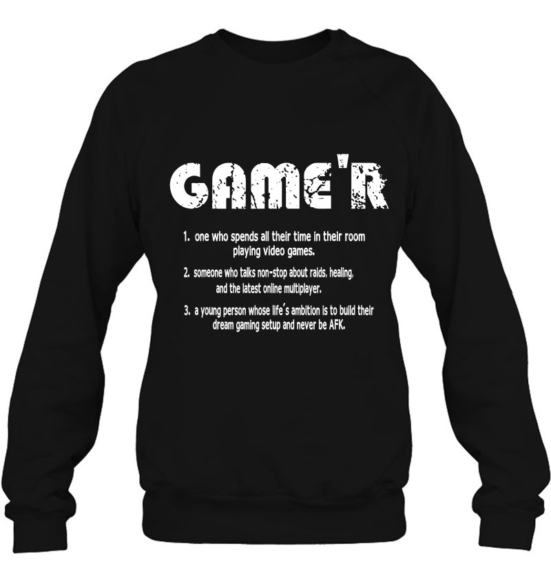 Game'r Funny Gamer Definition Video Games Gaming Teen Boys Sweatshirt
