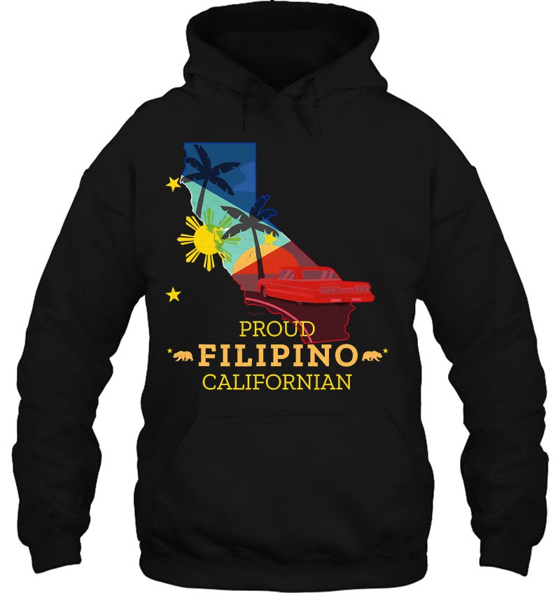 Proud Filipino Californian California Map Philippines Flag