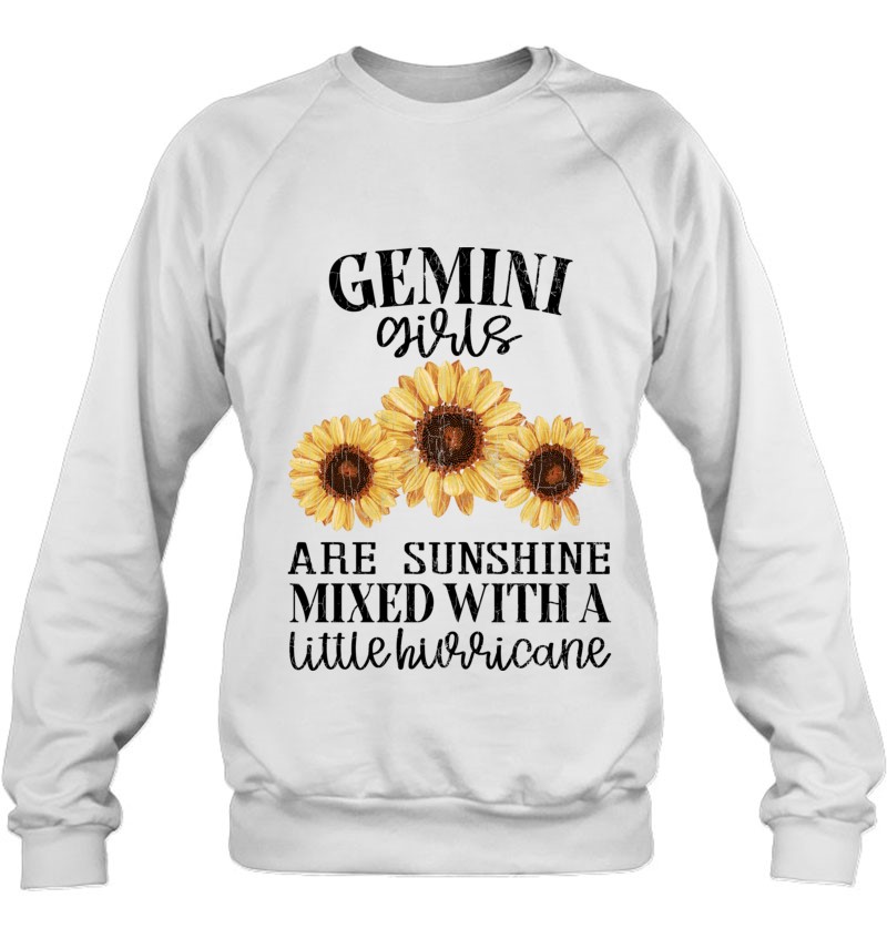 Sunflower Sunshine Gemini Funny Zodiac Sign Girls Graphic Sweatshirt