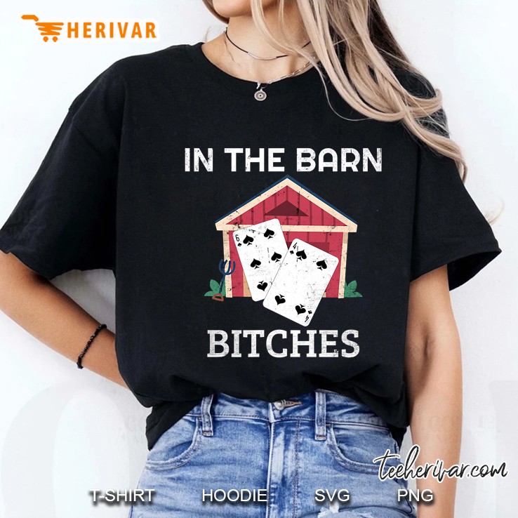 In The Barn Euchre Score Card Game Design Ladies Tee