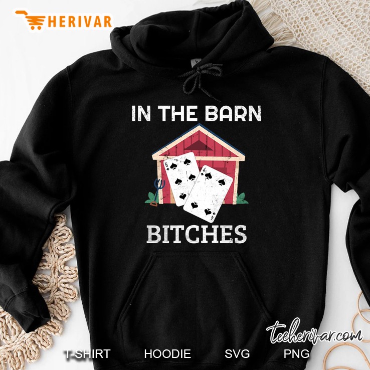 In The Barn Euchre Score Card Game Design Hoodie