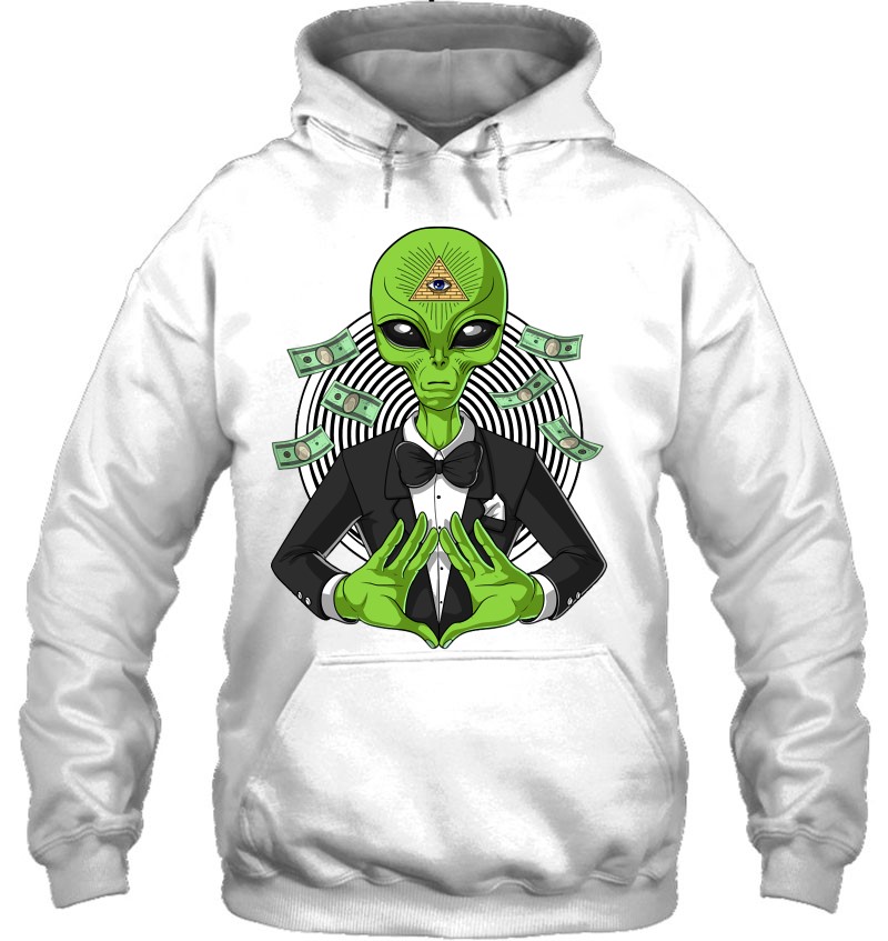 Space Alien Illuminati Occult Masonic All Seeing Eye Pullover T-Shirts ...