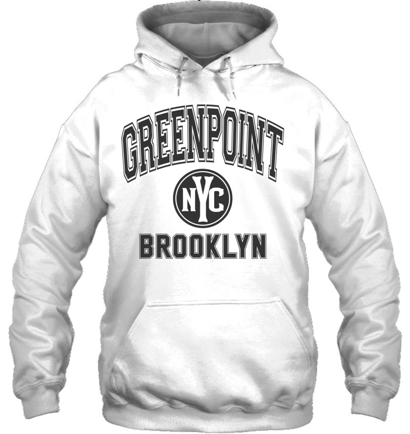 Greenpoint Brooklyn Nyc Varsity Style Black With Black Print T-Shirts ...