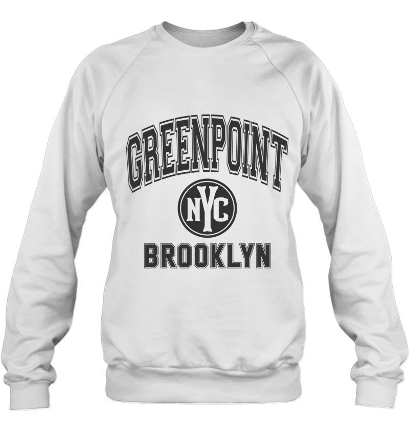 Greenpoint Brooklyn Nyc Varsity Style Black With Black Print T-Shirts ...