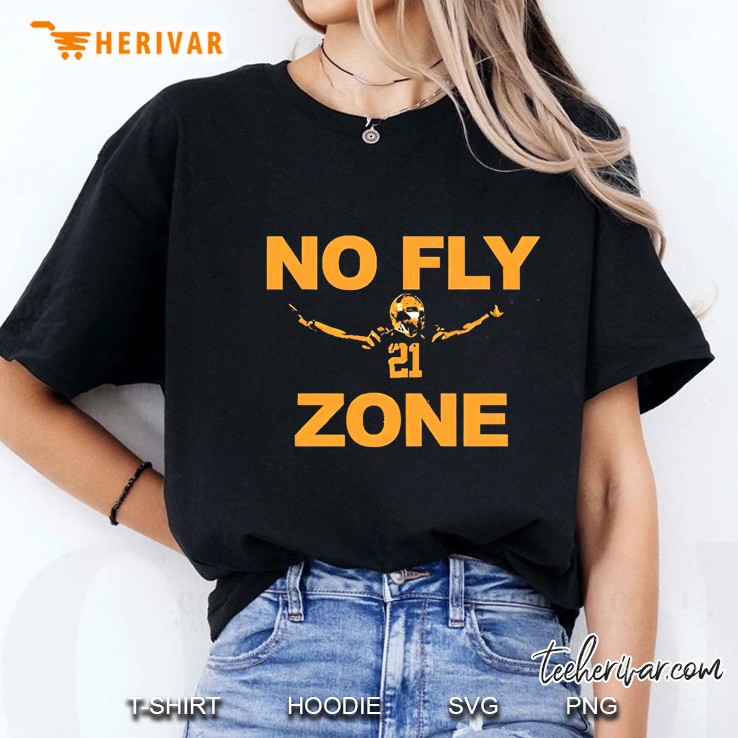 No Fly Zone American Football Lovers Gift Ladies Tee
