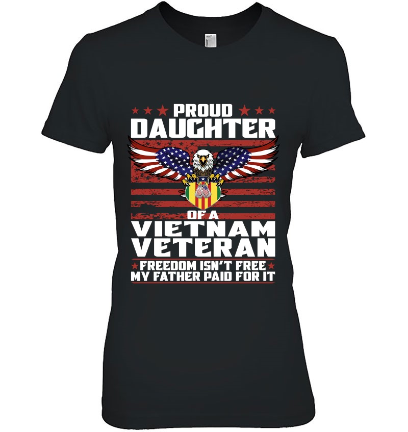 Proud Daughter Of A Vietnam Veteran Patriotic Family Pullover Sweatshirt