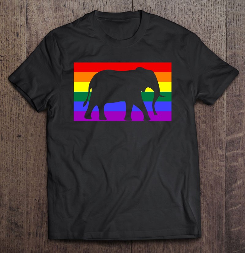 Cute Baby Elephant Love Lgbtq Gay Pride Flag Stuff Queer Art T Shirts ...