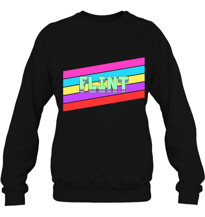 Flint Michigan Vintage Retro Throwback Gift Sweatshirt