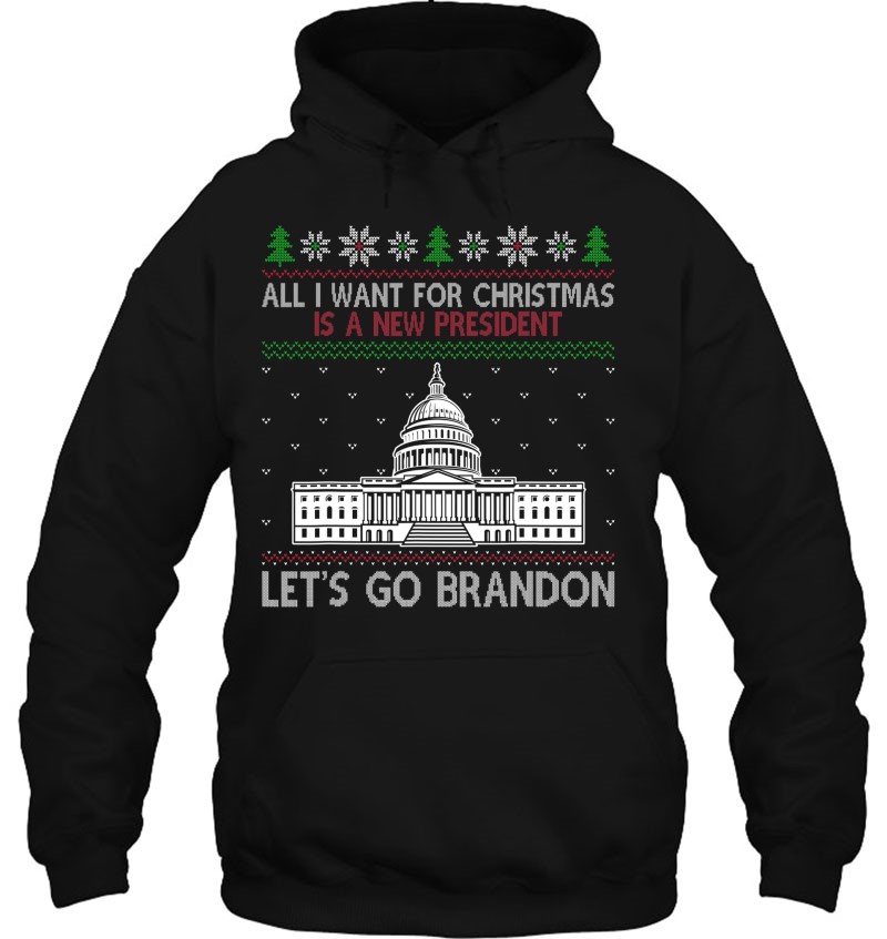 All I Want For Christmas Is A New President Let's Go Bradon Mugs