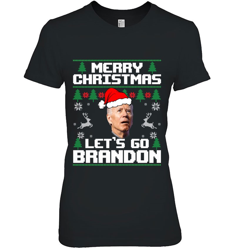 Merry Christmas Let's Go Branson Brandon Ugly Sweater Style Hoodie