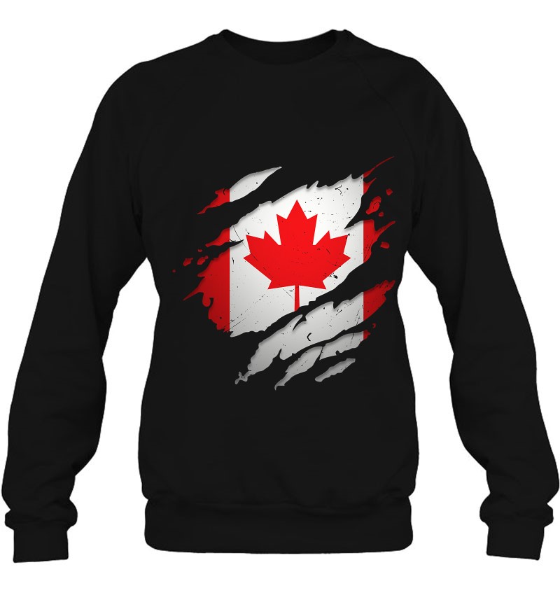 Proud Canadian Shirts Torn Ripped Canada Flag