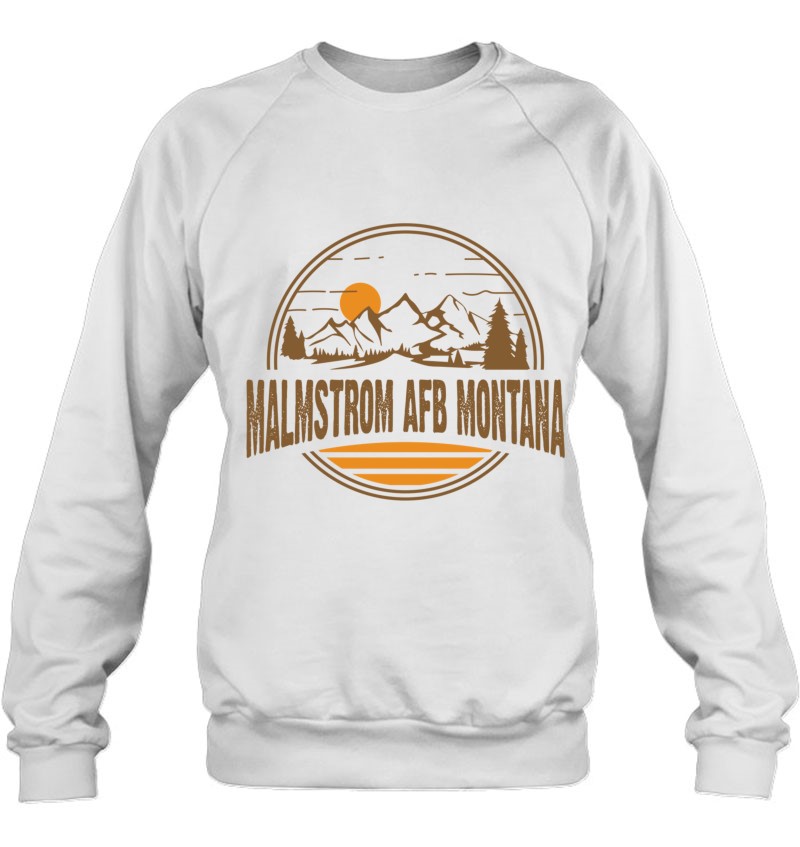 Vintage Malmstrom Afb Montana Mountain Print Sweatshirt