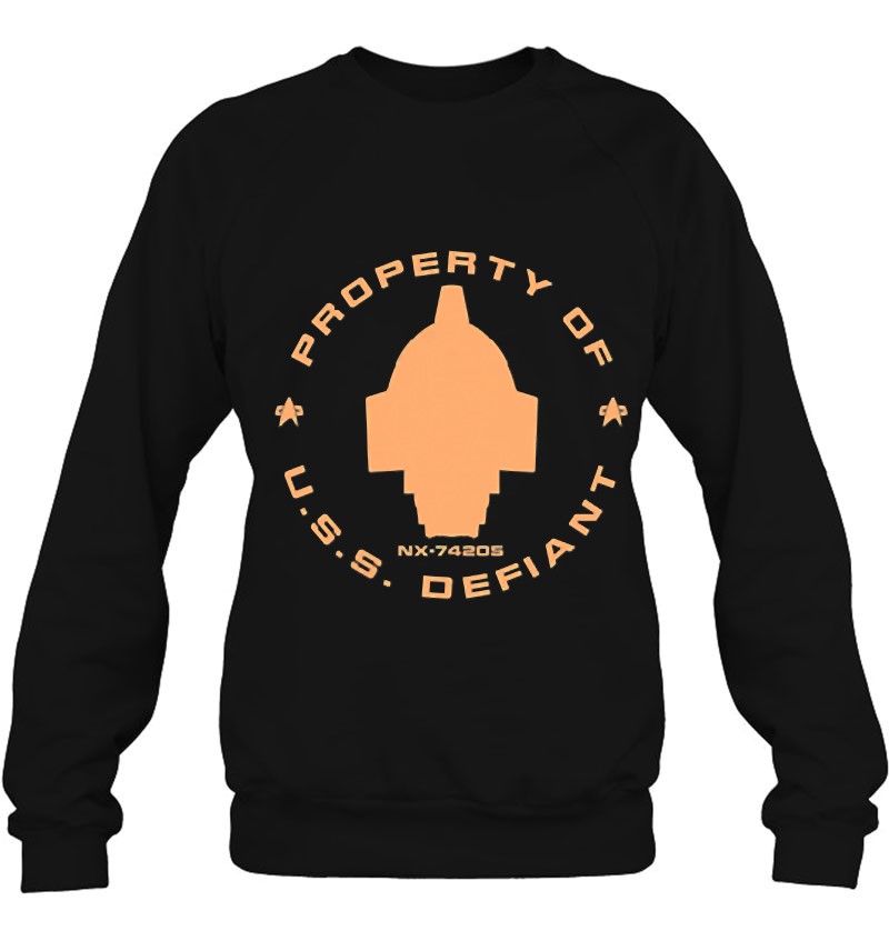 Star Trek Ds9 U.S.S Defiant Pocket Badge Sweatshirt