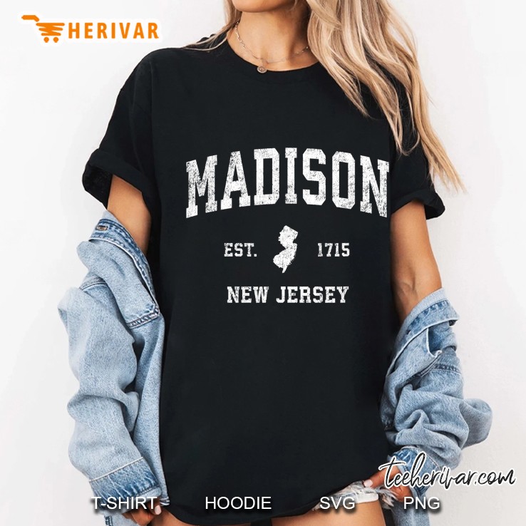 Madison New Jersey Nj Vintage Design Ladies Tee