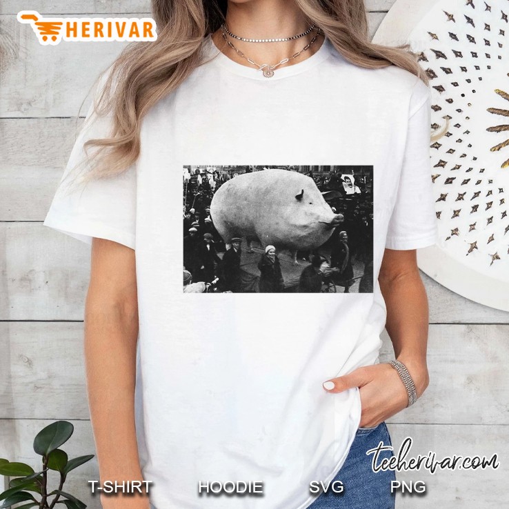 1920S Soviet Demonstration Large Pig Float In A Parade Ladies Tee