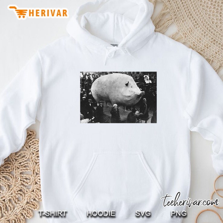 1920S Soviet Demonstration Large Pig Float In A Parade Hoodie