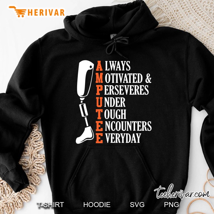 Amputee Quote Funny Leg Prosthetic Legged Surgery Graphic Hoodie