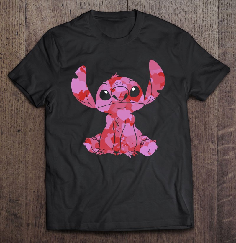 Lilo & Stitch Valentine's Day Stitch Heart Fill Pullover T Shirts ...