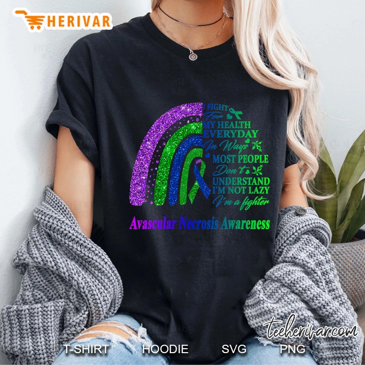 Avascular Necrosis Warrior Awareness Rainbow Ladies Tee