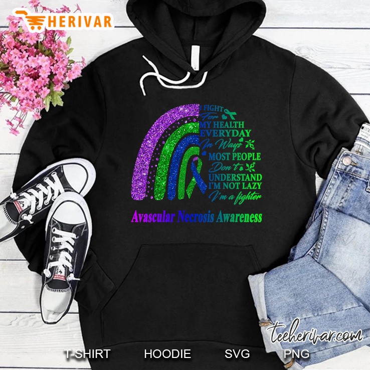 Avascular Necrosis Warrior Awareness Rainbow Hoodie