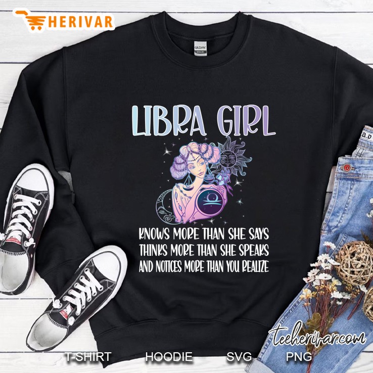 Libra Zodiac Sign Girl Libra Horoscope Astrology Pullover Sweatshirt