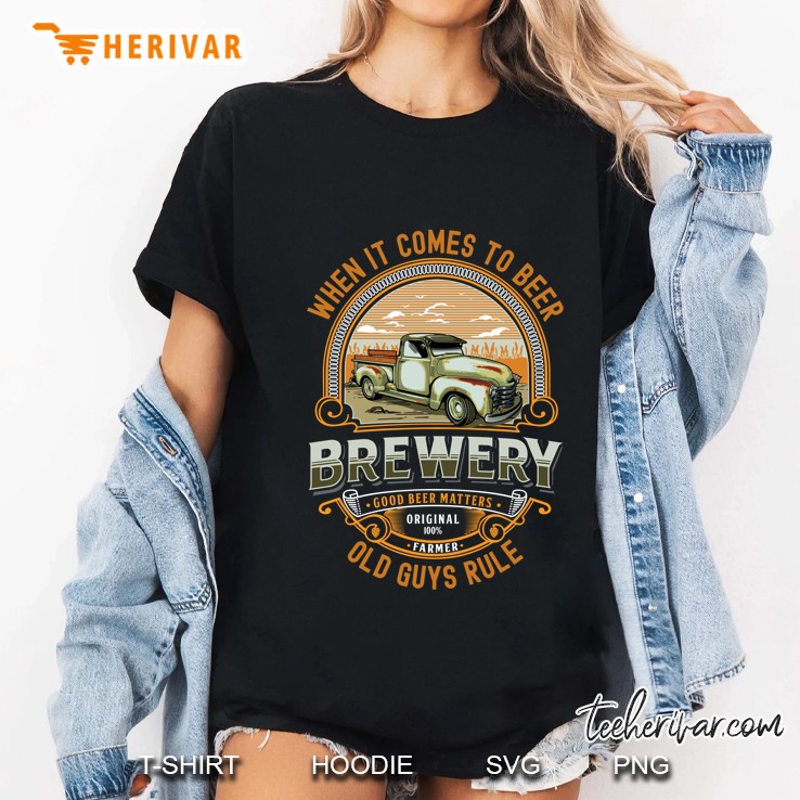Old Rule Funny Beer Guys Gift Old Man Rules Ladies Tee