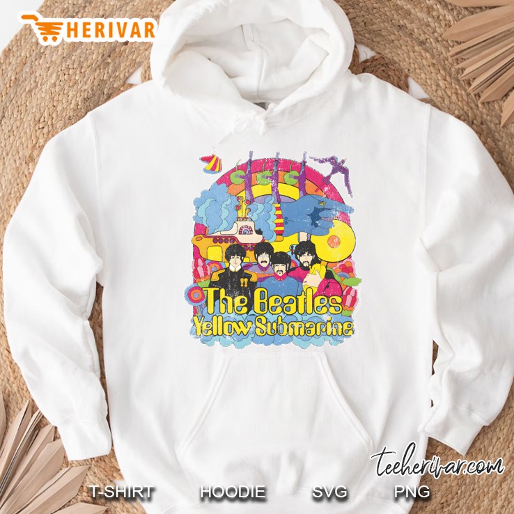 The Beatles Yellow Submarine Bursting Beatles Long Hoodie