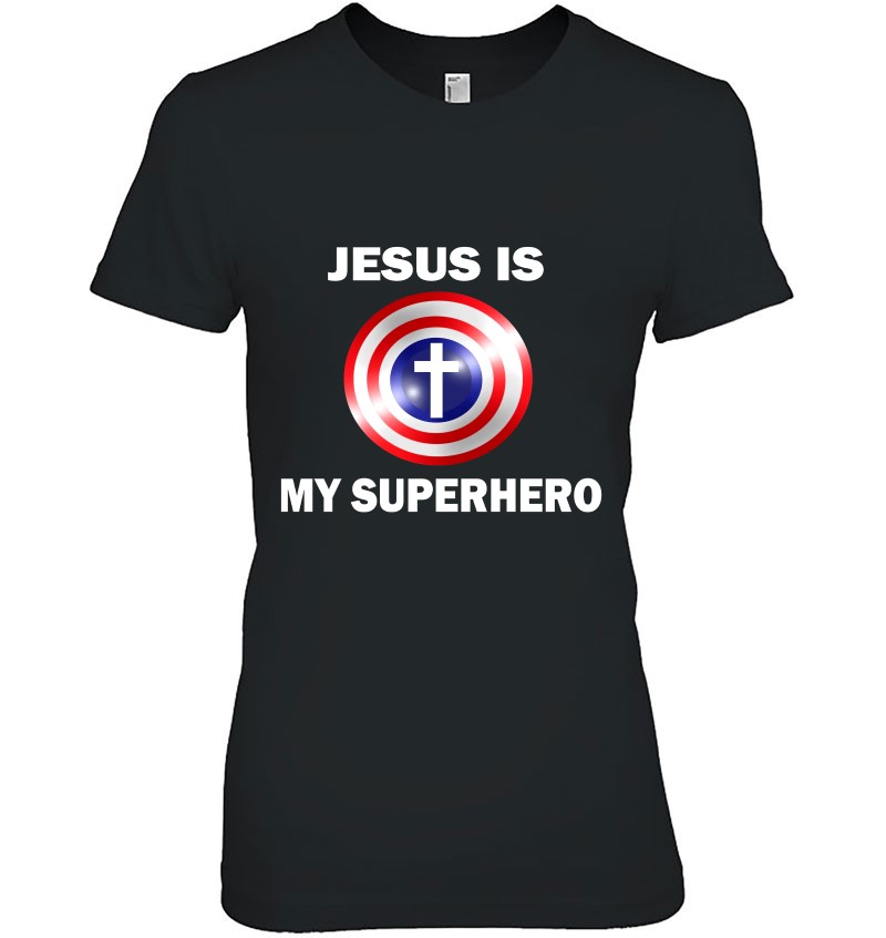Captain Jesus Is My Superhero Cross Logo
