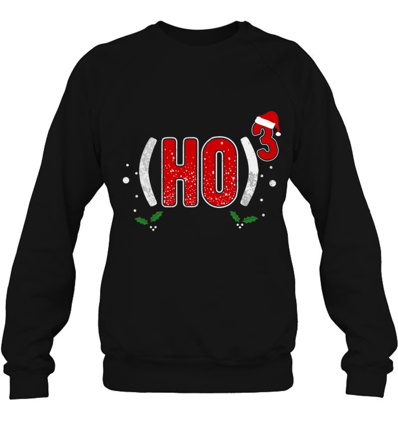 Lighting Santa Ho Ho3 Cubed Math Teacher Christmas Sweatshirt