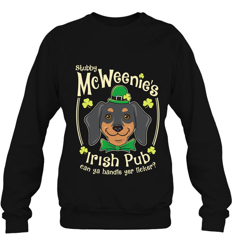 Funny Dachshund St. Patrick's Day Irish Pub Sweatshirt