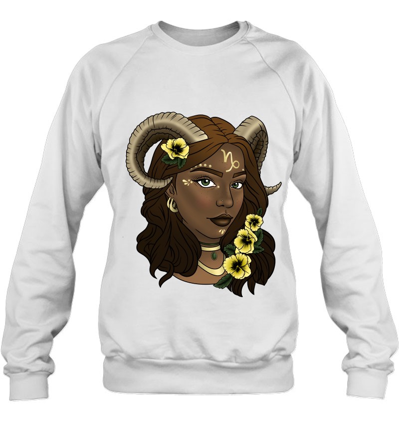 Capricorn Goddess African American Pullover Sweatshirt