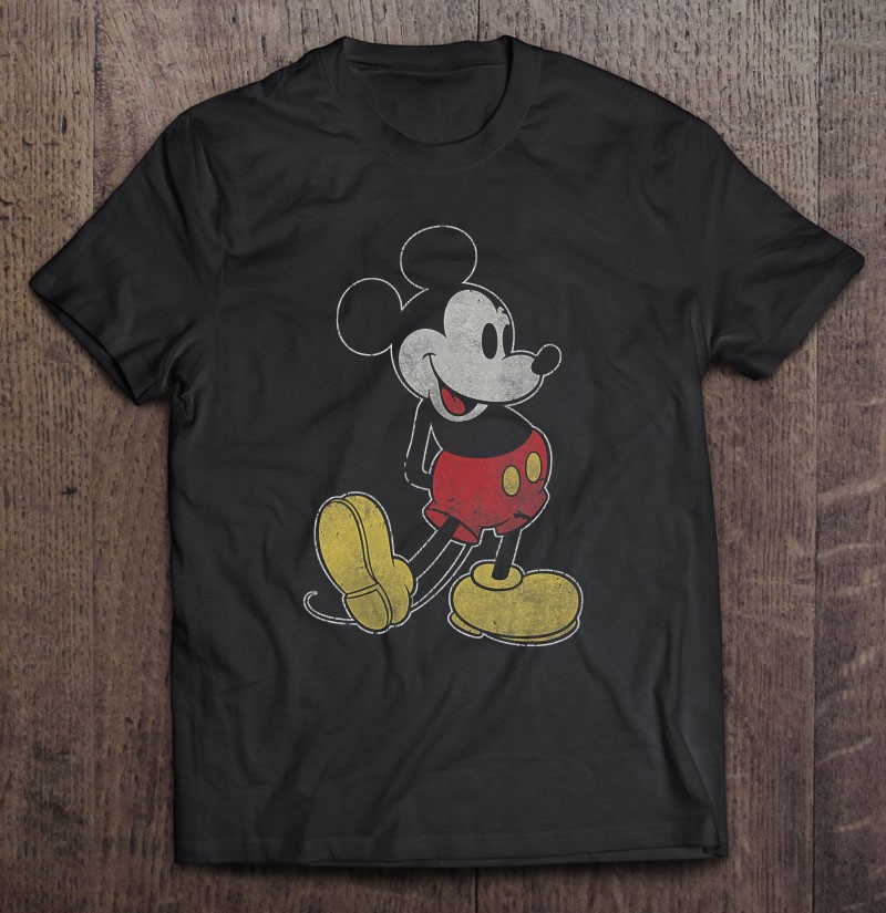 Womens Mickey Mouse Classic Fade Pose V-Neck