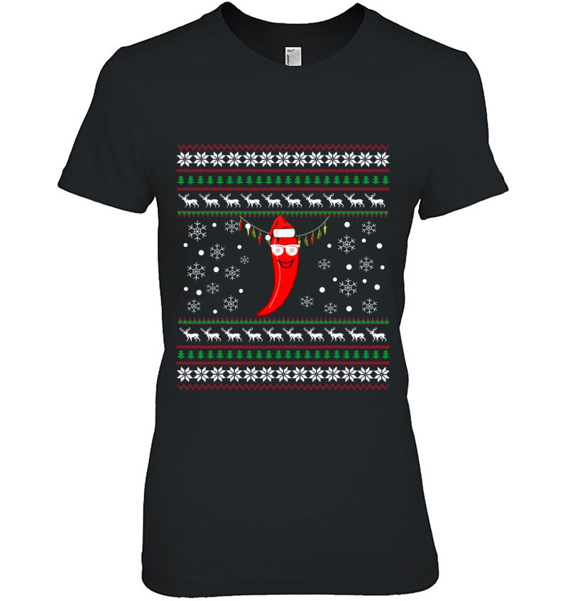 Pepper Chili Christmas Shirt Chili Ugly Xmas Gift Tee Hoodie