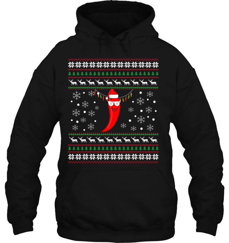 Pepper Chili Christmas Shirt Chili Ugly Xmas Gift Tee Hoodie