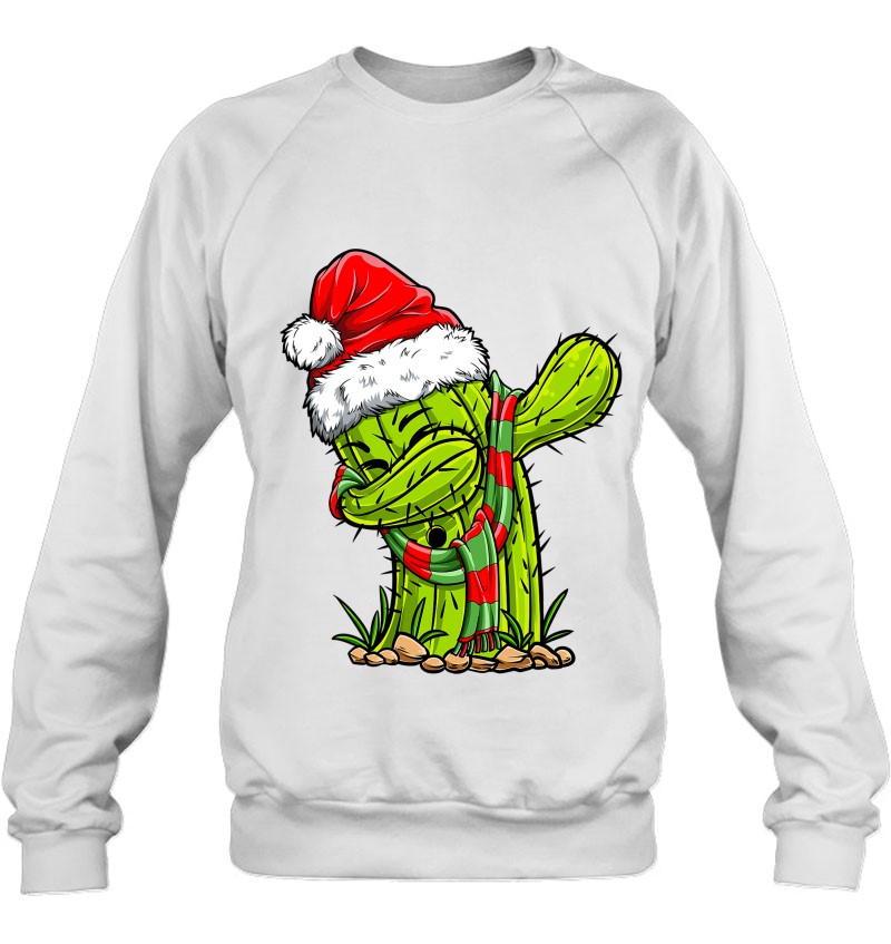 Dabbing Cactus Santa Christmas Kids Boys Girls Gifts Sweatshirt