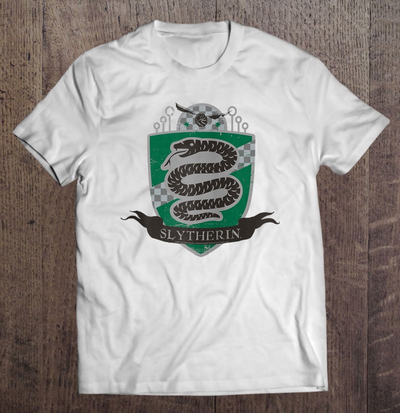 Harry Potter Slytherin Quidditch Crest Zip Shirt