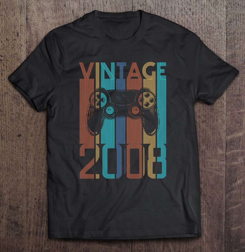 Vintage 2008 Gaming Gifts For 14 Years Old Boy Gamer Birthday Pullover Shirt