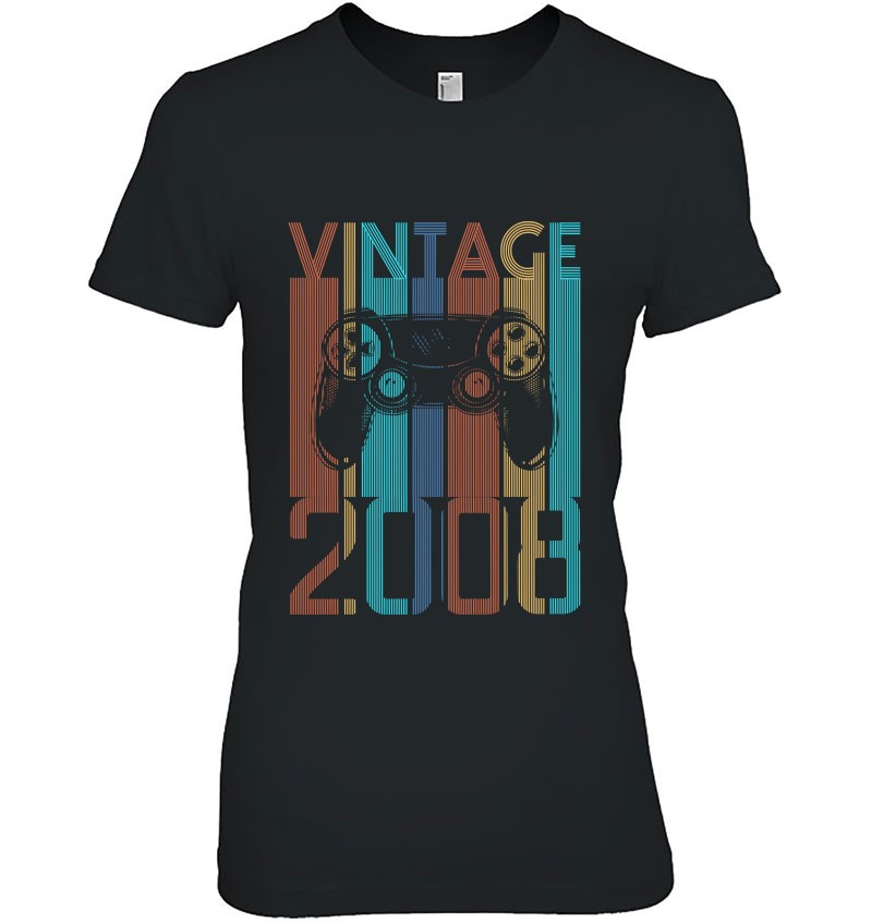 Vintage 2008 Gaming Gifts For 14 Years Old Boy Gamer Birthday Pullover Ladies Tee