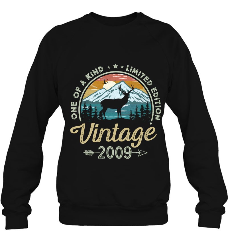 Vintage 2009 Limited Edition Deer 13 Years Old Gifts 13 Bday Pullover Sweatshirt