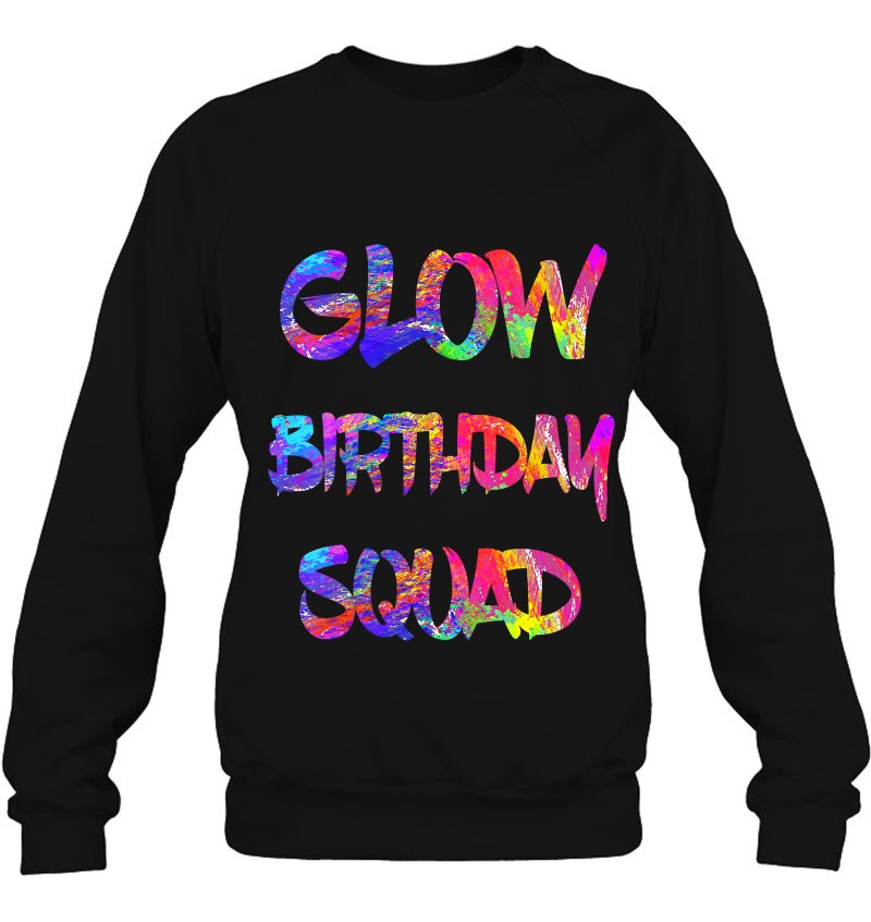 Womens Glow Birthday Squad Glow Party 80S Group Party Team V-Neck Mugs