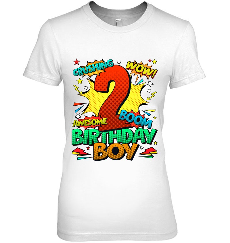 2Nd Birthday Kids Comic Style Kids Boys 2Nd Birthday Sweatshirt
