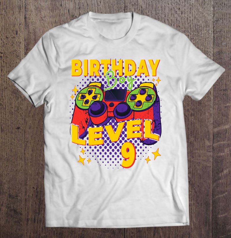 Birthday Boy Shirt 9 Years Old Gamer Tee