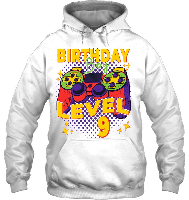 Birthday Boy Shirt 9 Years Old Gamer Hoodie