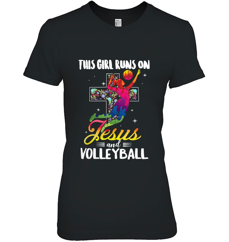 This Girl Runs On Jesus Volleyball For Volleyball Coach Volleyball ...