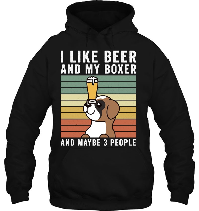 I Like Beer And My Boxer Retro Vintage Dog Mugs