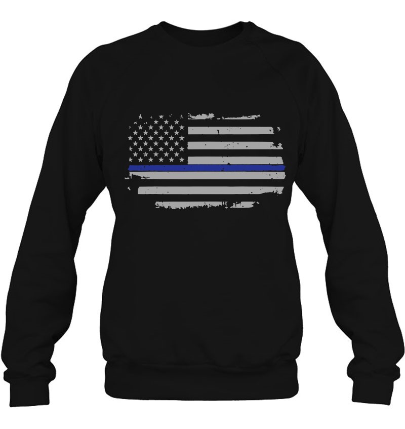 Police Mens Thin Blue Line Flag Support